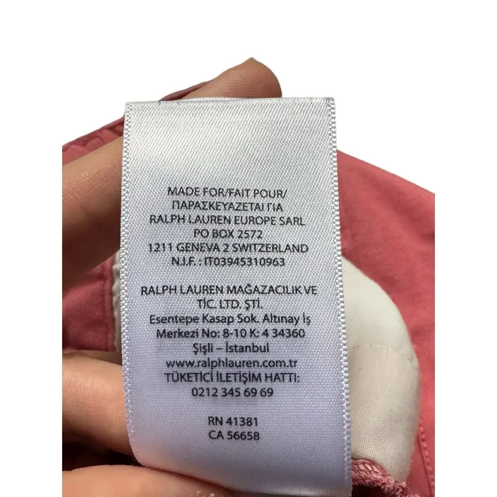 POLO RALPH LAUREN Stretch Classic Fit 9” Seam Chino Shorts Pink Boy Youth 16 XL - Picture 8 of 9